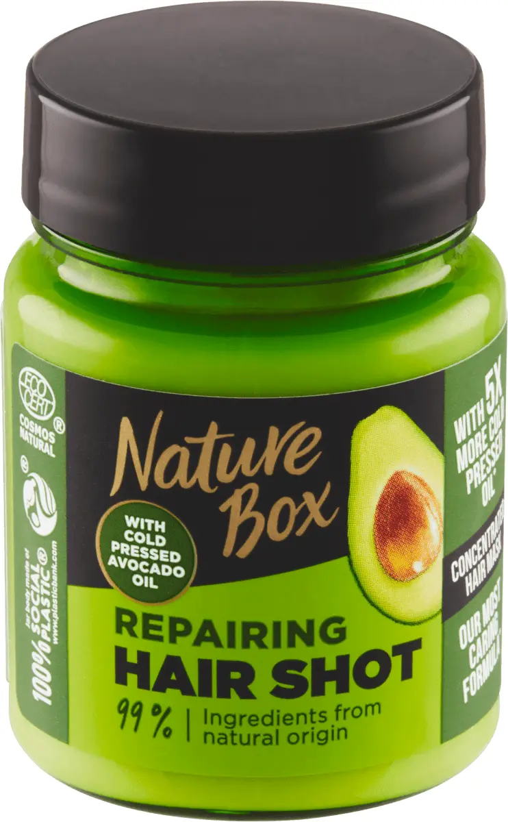 Tratament concentrat pentru reparare Nature Box cu ulei de avocado presat la rece, 60 ml