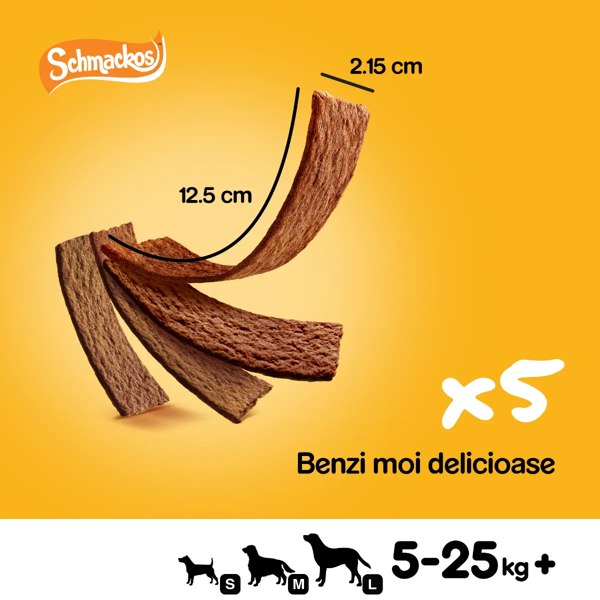 Hrana complementara Pedigree Schmackos pentru caini adulti, 5 buc 36 g