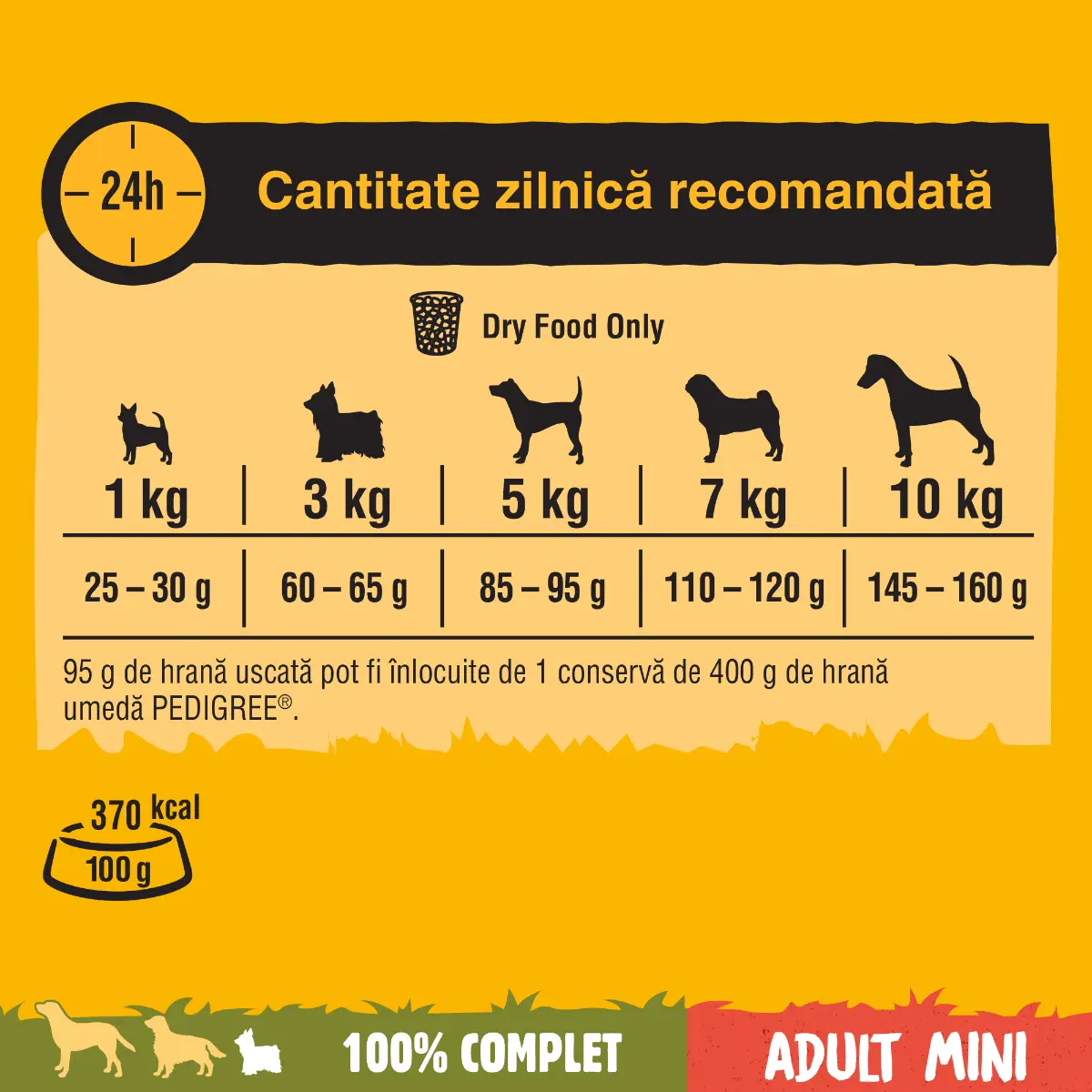 Hrana uscata pentru caini adulti Pedigree cu vita si legume, 2 kg