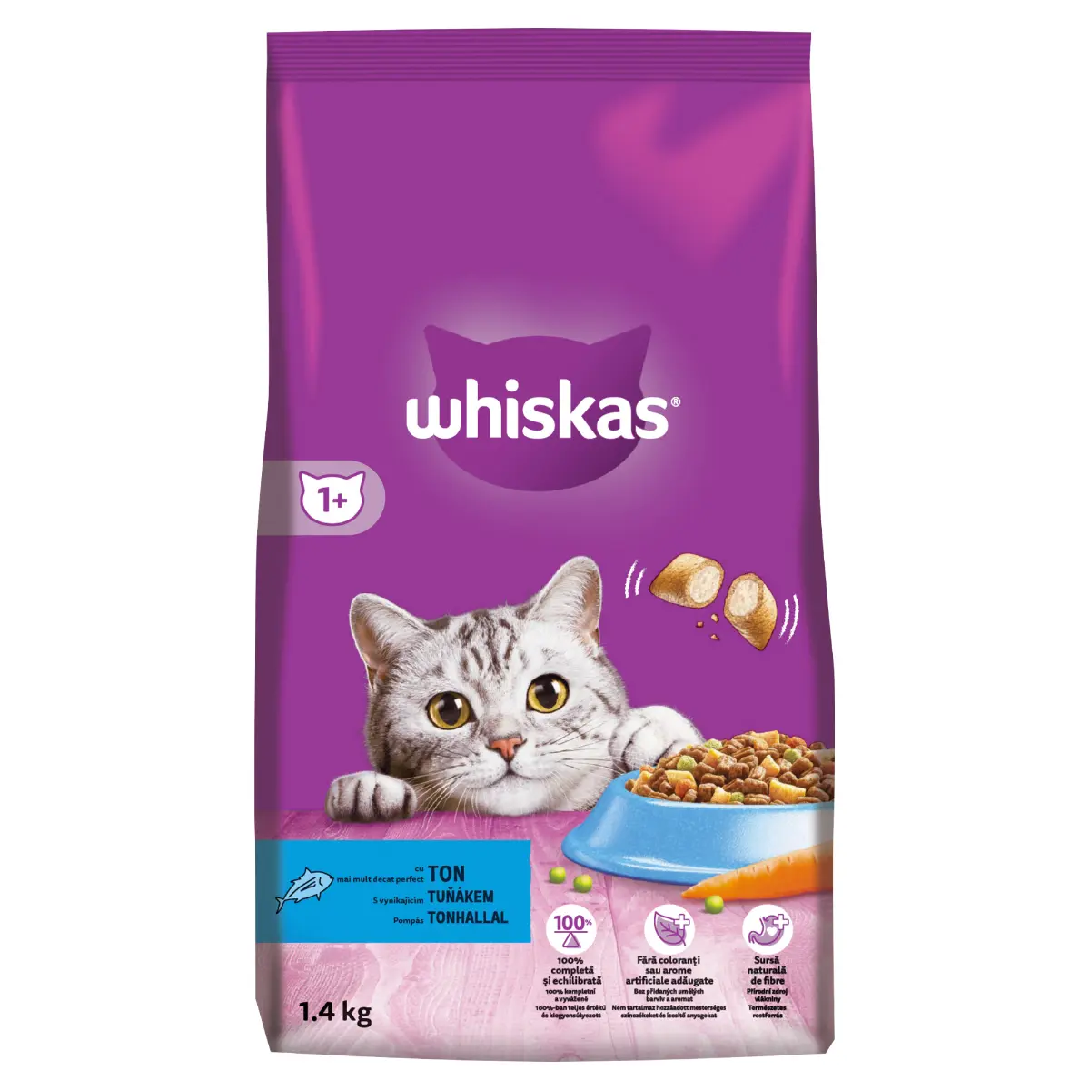 Hrana uscata Whiskas cu ton pentru pisici adulte 1.4 kg