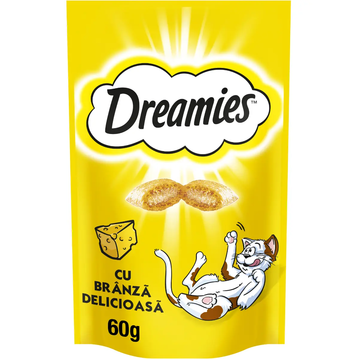 Recompense Dreamies pentru pisici, cu branza delicioasa 60 g