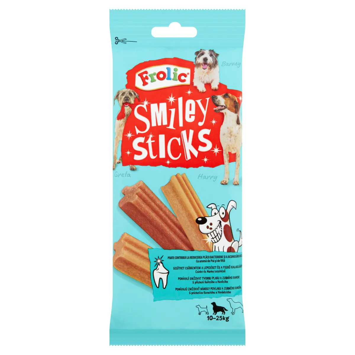 Recompense pentru caini Frolic Smiley Sticks 175 g