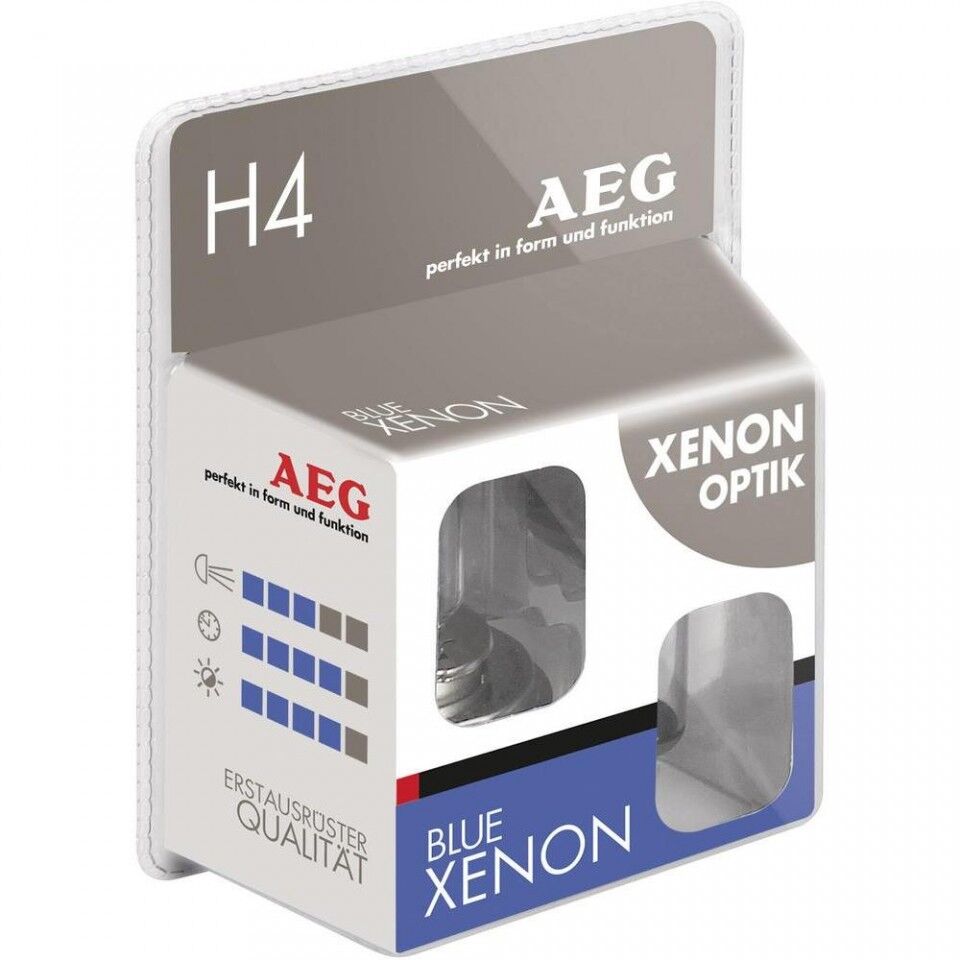 Set 2 x blue xenon optik h4 AEG