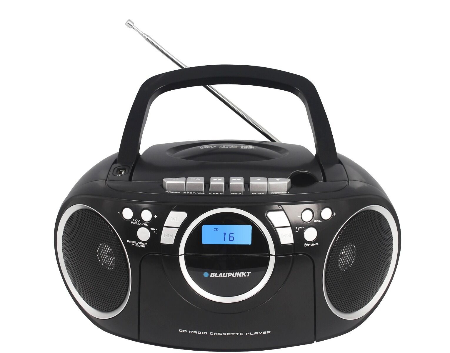 Microsistem audio Boombox BB18BK, 4 W,  FM, CD, USB, AUX, Negru