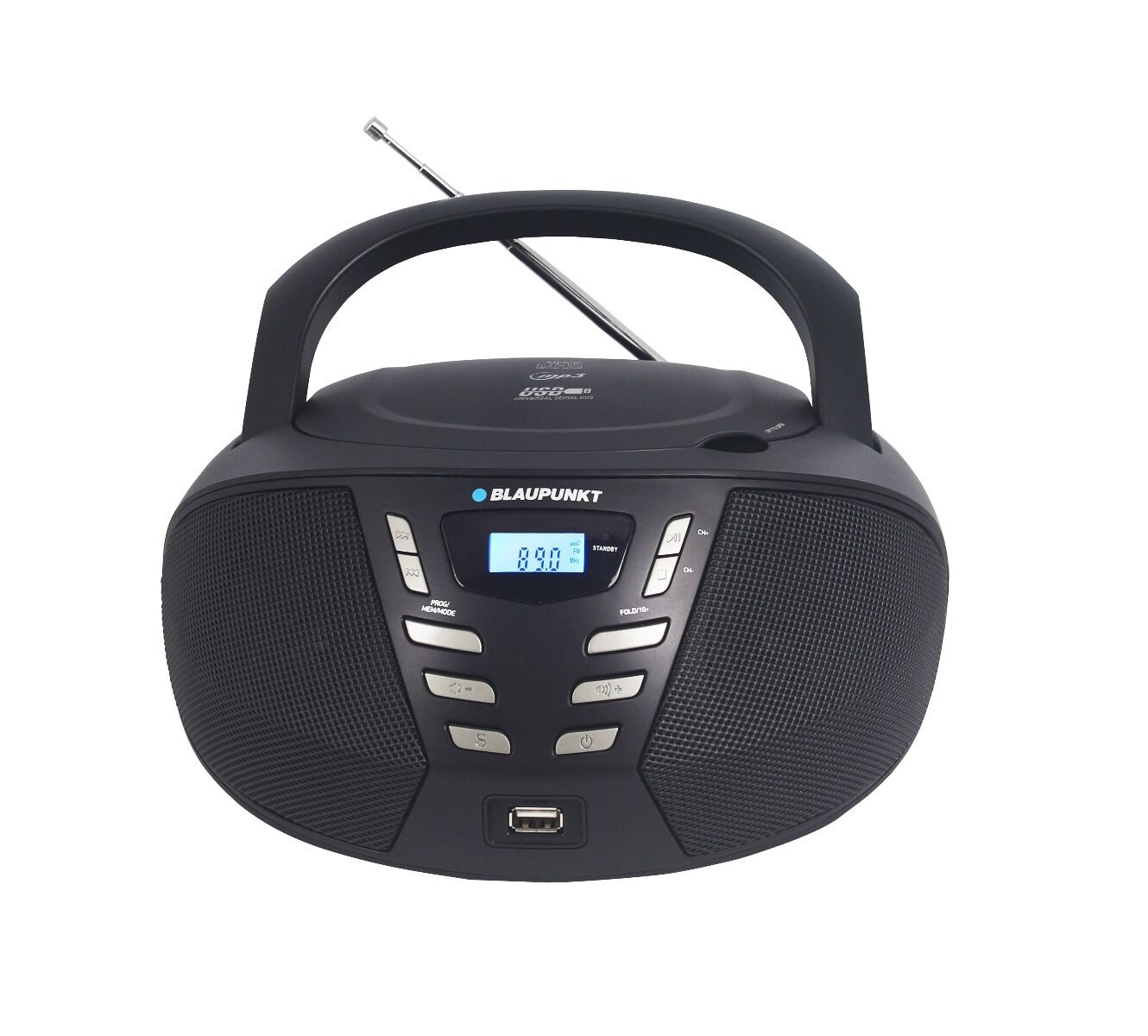 Microsistem audio Boombox BB7BK, 2.4 W, FM, CD, USB, AUX, Negru