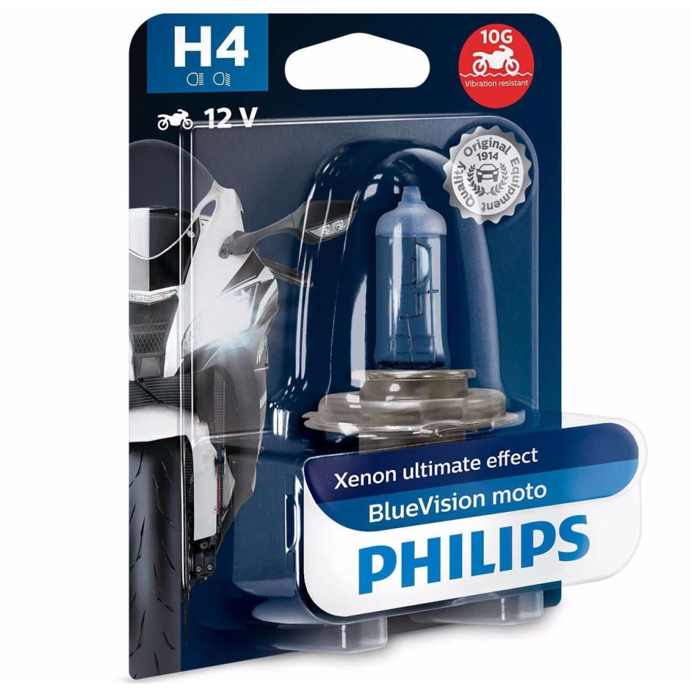 Bec moto Blue Vision h4 12v Philips