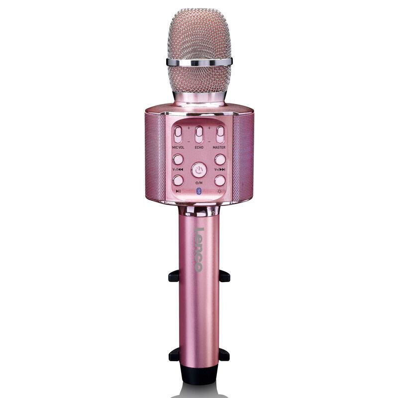 Microfon karaoke cu bluetooth Lenco BMC-090, Roz