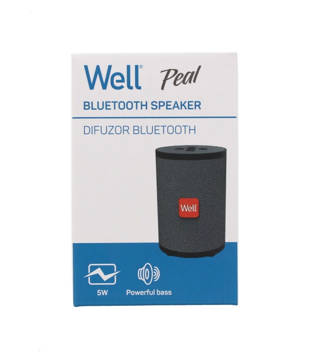 Boxa portabila Well Peal, Bluetooth, 5W, Gri
