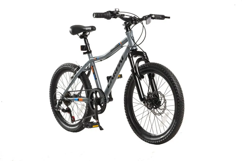 Bicicleta copii 7-10 ani Carpat Bimba C2011A, Shimano rotativ 7 viteze, frana fata pe disc, frana spate V-brake, 20