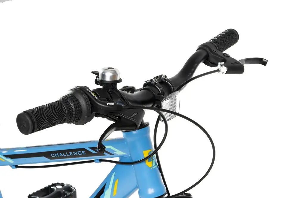 Bicicleta copii 7-10 ani Carpat Challenge C2012A, Shimano rotativ 7 viteze, frana fata pe disc, frana spate V-brake, 20