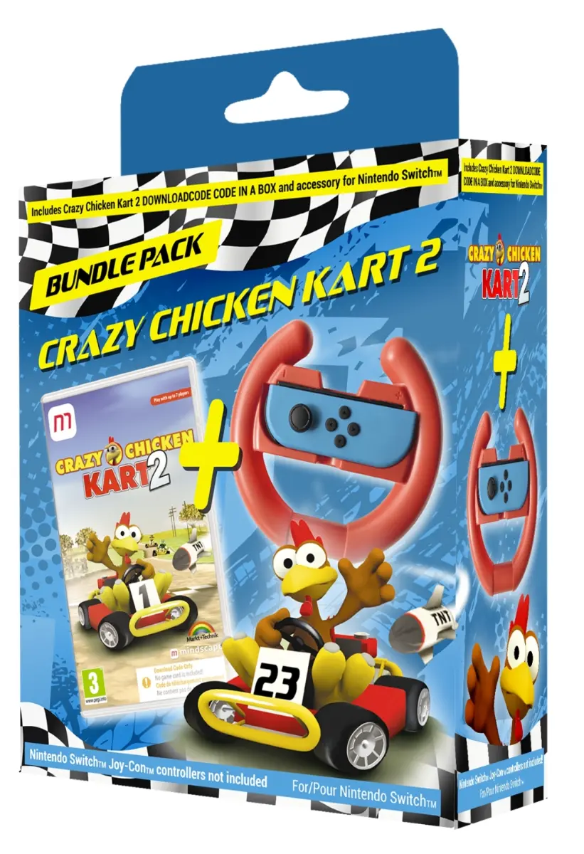 Joc Crazy Chicken Kart 2 - Nintendo Switch (COD) & Volan - PRECOMANDA