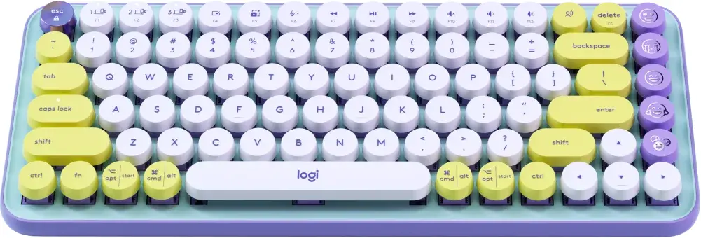 Tastatura wireless Logitech Pop Keys Daydream, Verde/Alb