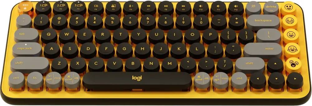 Tastatura wireless Logitech Pop Keys Blast, Galben/Negru