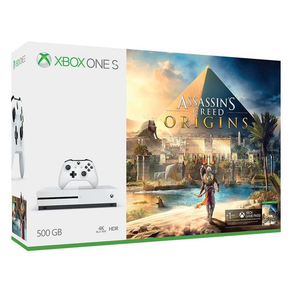 Consola Microsoft Xbox One Slim 500GB + Joc Assassin's Creed Origins