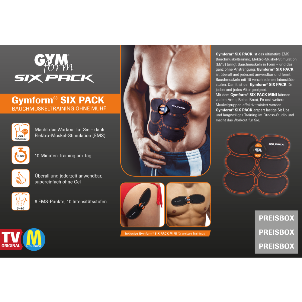 Aparat pentru stimularea muschilor Gym Form Six Pack