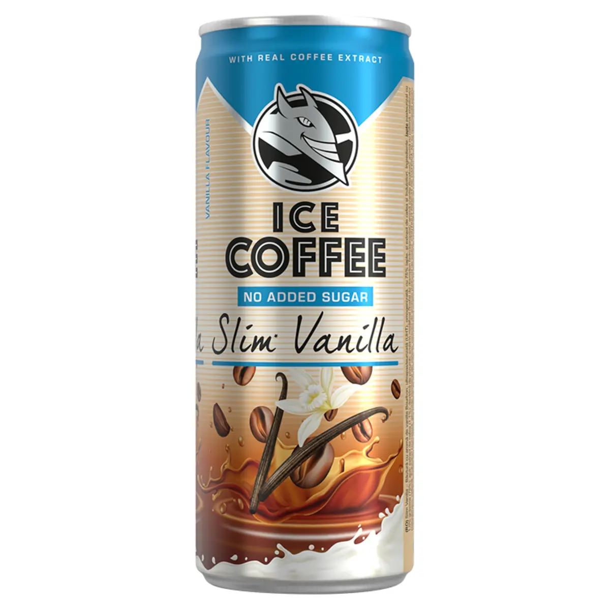 Cafea Hell Energy Slim latte Bourbon Vanilla, cu continut scazut de grasimi, 250 ml