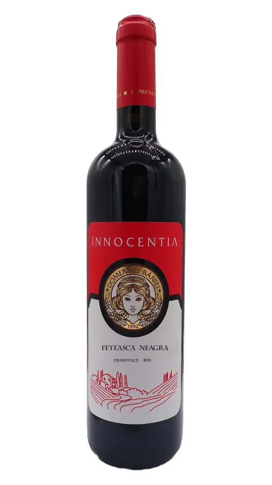 Vin rosu demidulce Innocentia Domeniile Baniei Feteasca Neagra 0.75 L