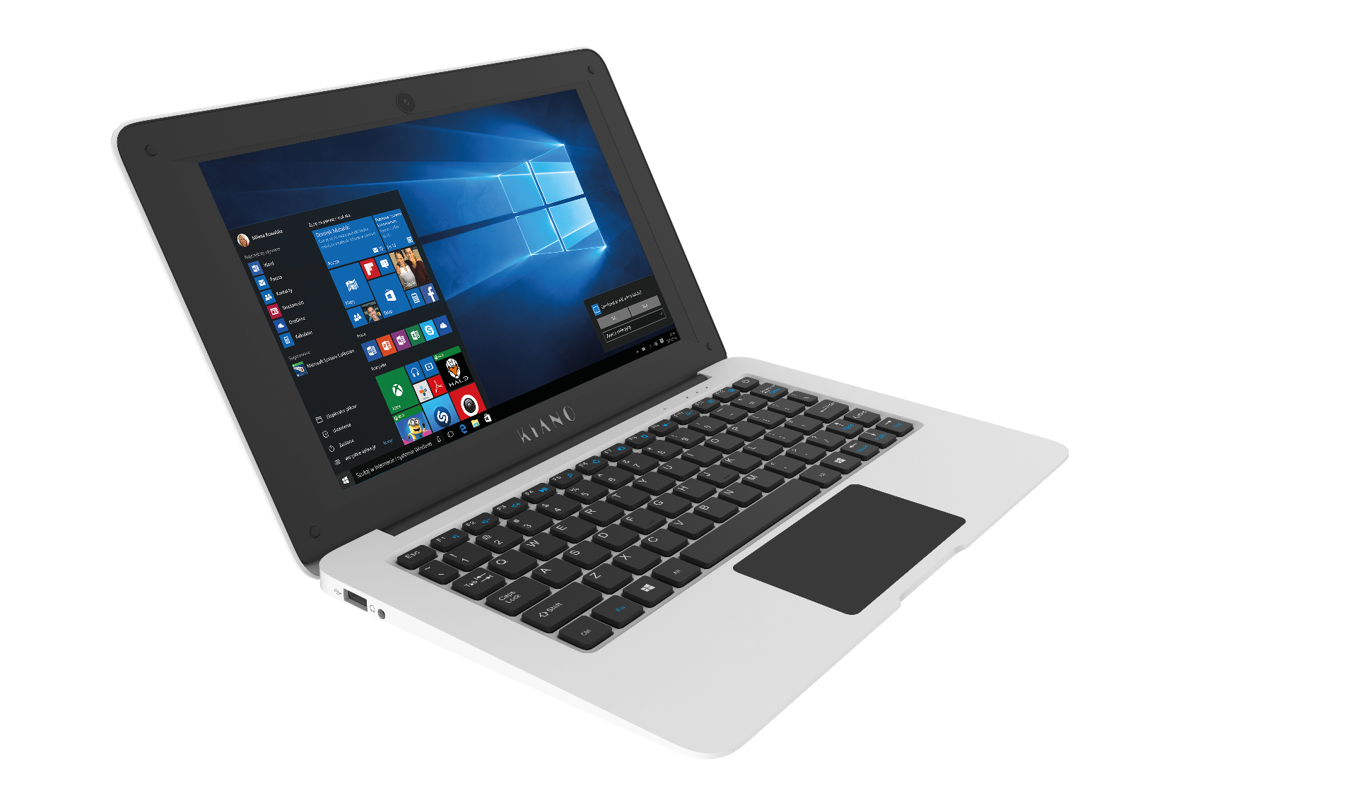 Laptop Kiano SlimNote 10.1 Mini cu procesor Intel Atom BayTrail-T Z3735G, HD Graphics 646 MHz, Silver