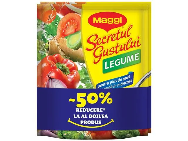Baza pentru mancare cu gust de legume Maggi Secretul Gustului 1+1-50%, 2 x 400g