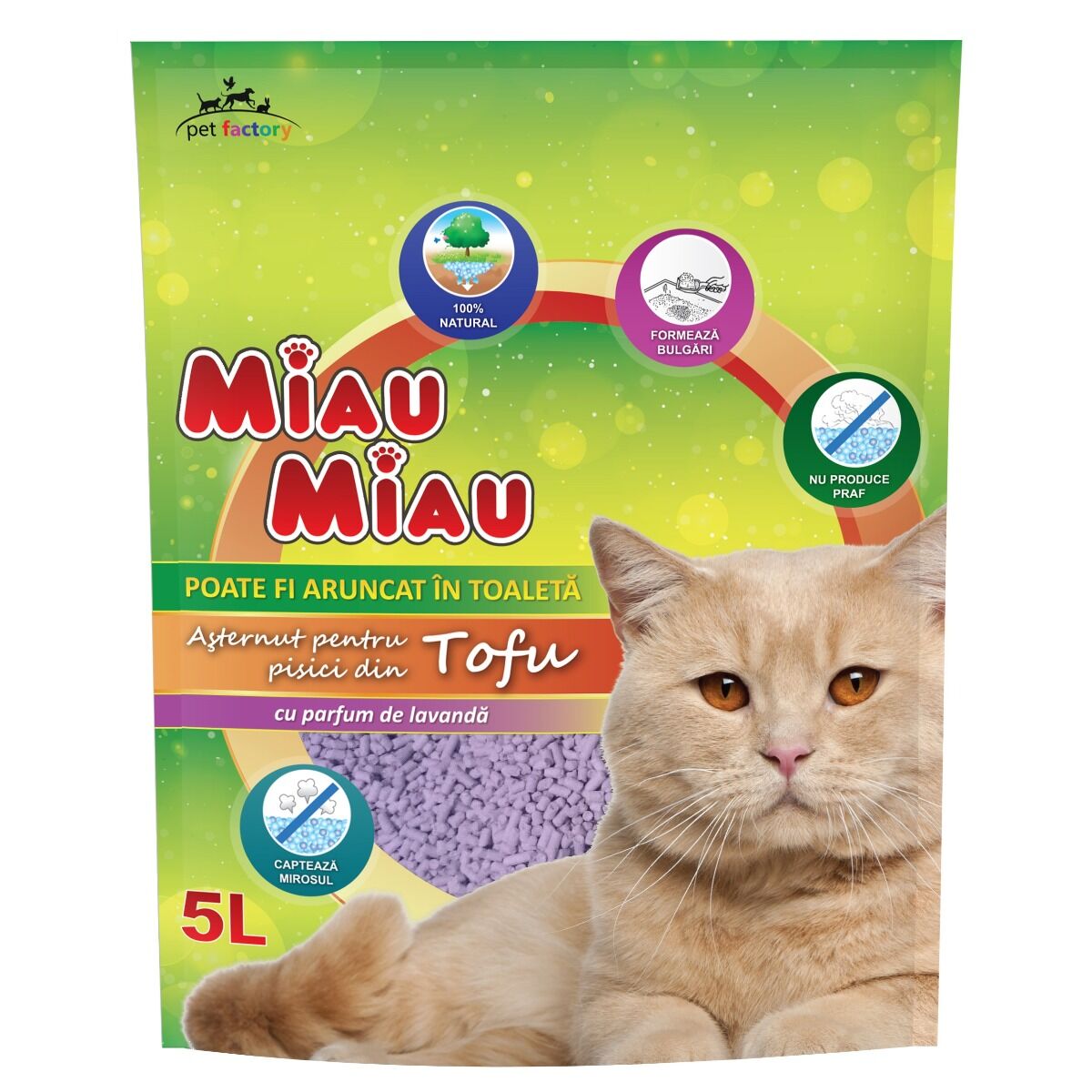 Asternut Miau-Miau Tofu Lavanda 5L