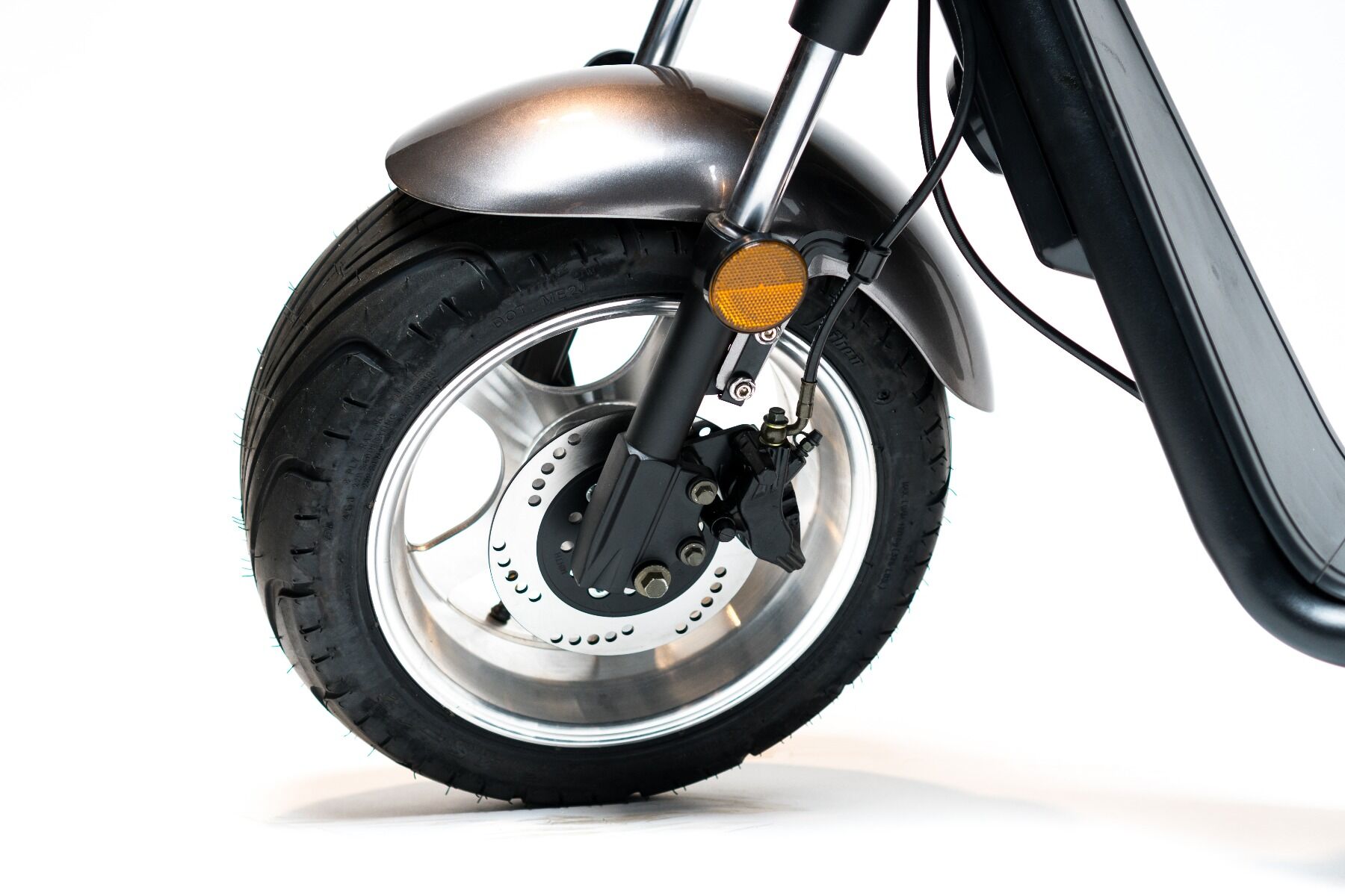 Moped Electric FreeWheel MotoRo S1, Gri, Autonomie 40 Km, Viteza 45 Km/h, Omologat RAR, Motor 1200 W