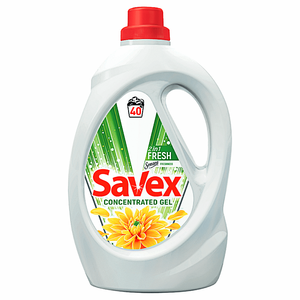 Detergent automat lichid, Savex 2in1 Fresh, 40 spalari, 2.2 L