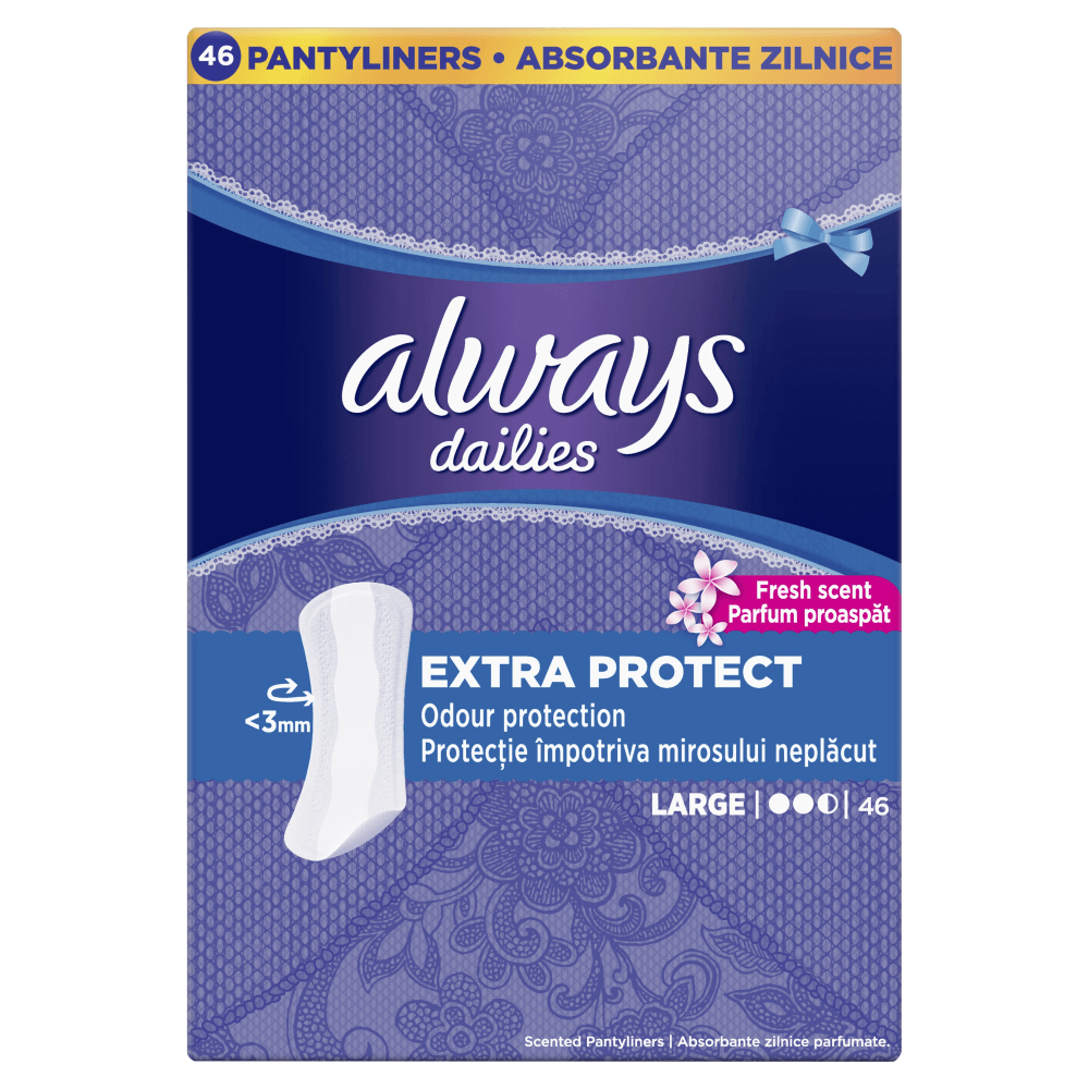 Absorbante zilnice, Always Extra Protect Large, 46 bucati