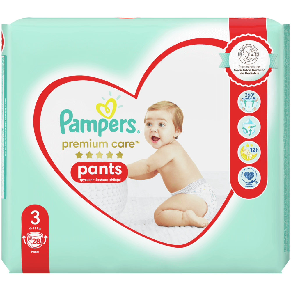 shit Incredible greedy Scutece chilotel Pampers Premium Care Pants Marimea 3, 6-11 kg, 28 buc |  Carrefour Romania
