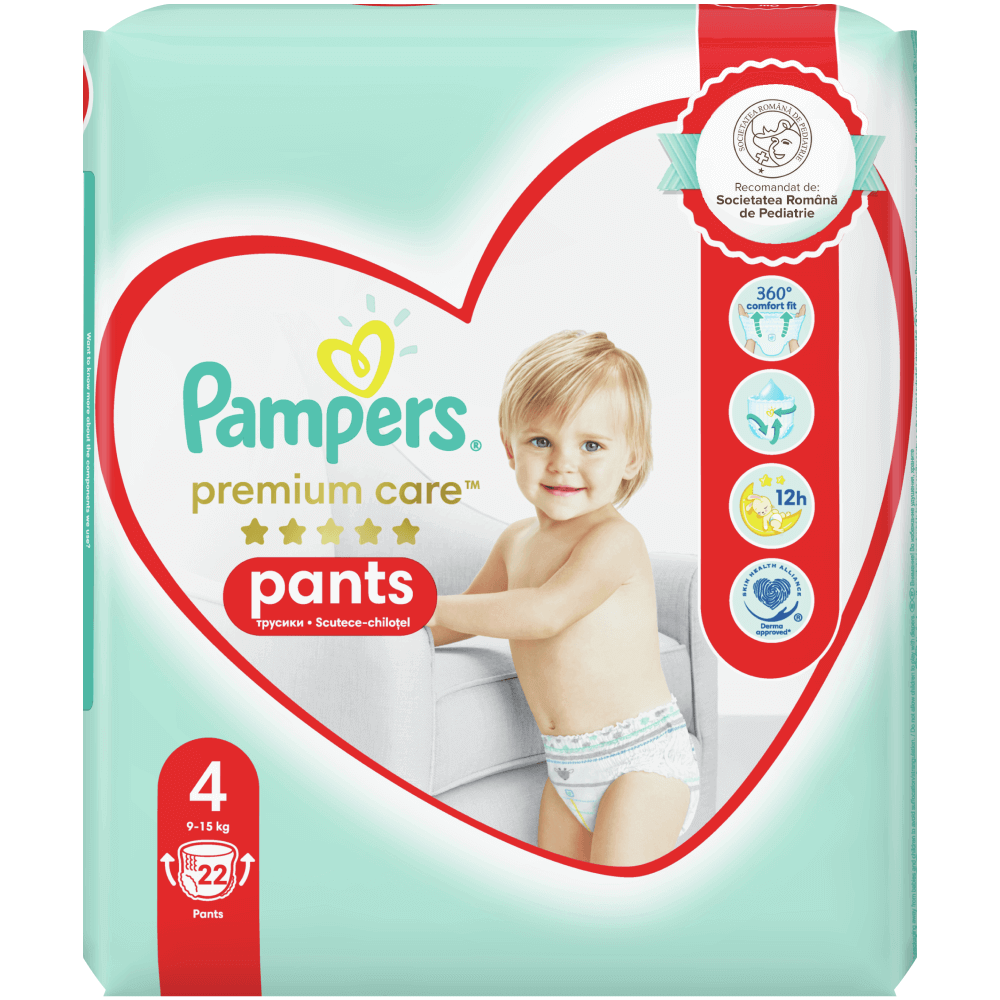 unrelated mass Against Scutece chilotel Pampers Premium Care Pants Marimea 4, 9-15 kg, 22 buc |  Carrefour Romania