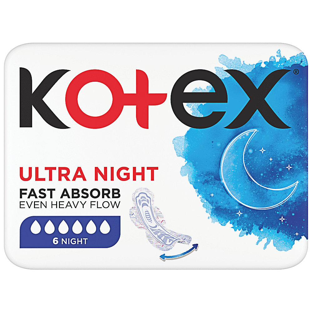 Absorbante Kotex Ultra Night, 6 buc