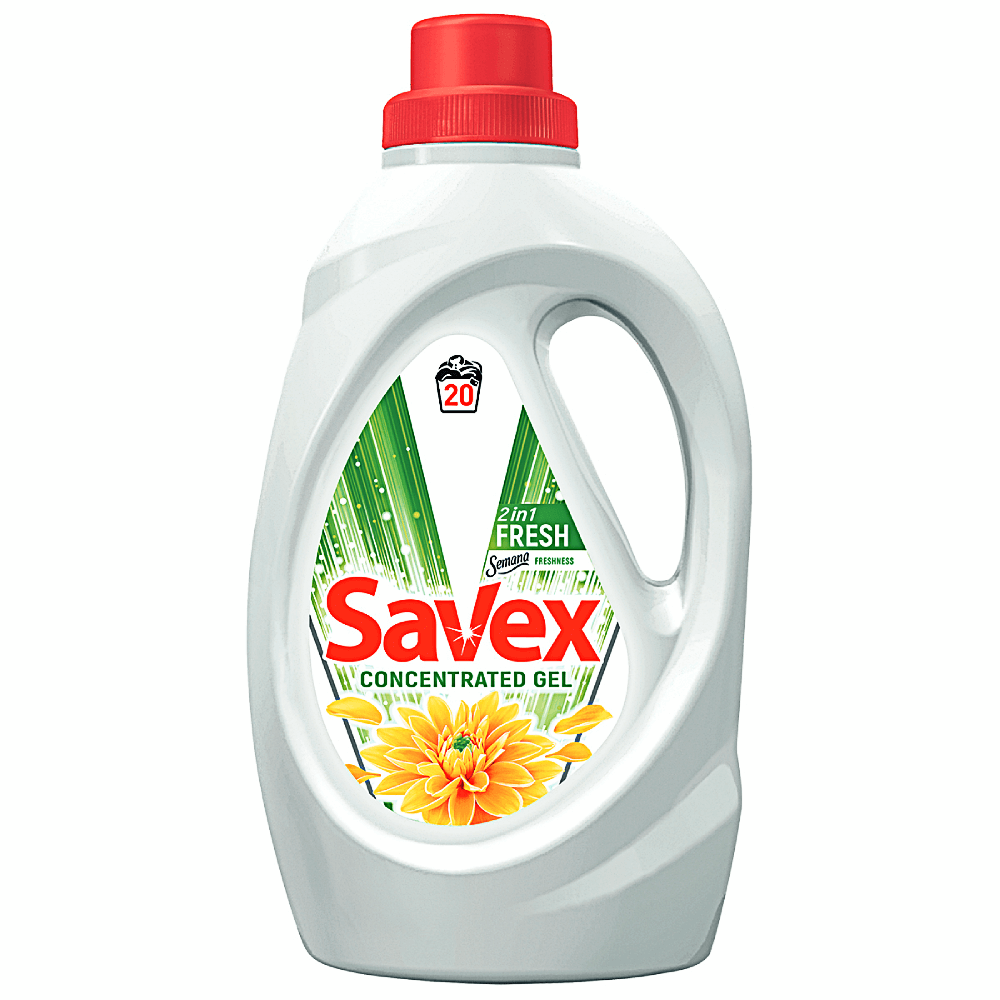 Detergent automat lichid, Savex 2in1 Fresh, 20 spalari, 1.1 L