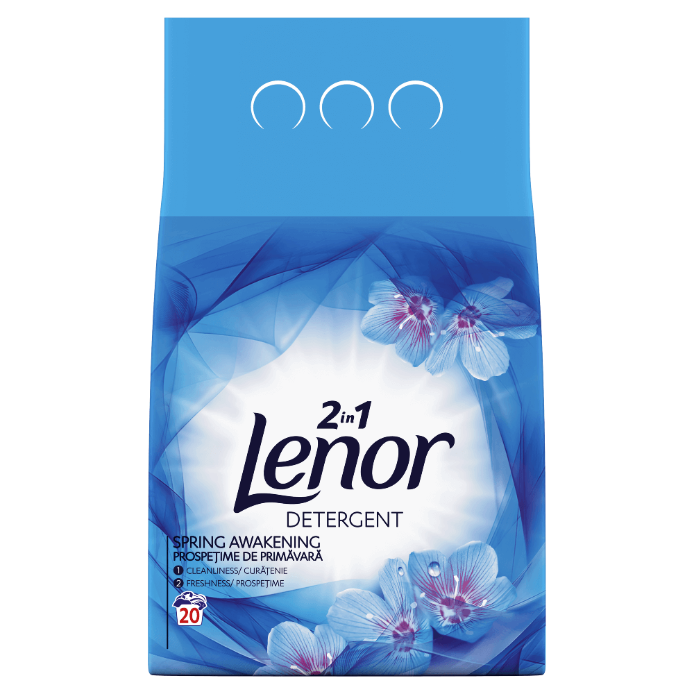 Detergent automat pudra Lenor Spring Awakening 2 kg, 20 spalari