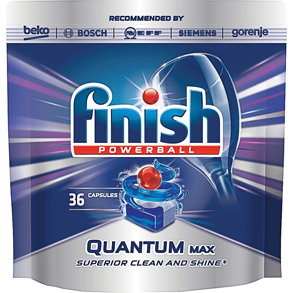 Detergent pentru masina de spalat, vase Finish Quantum, 36 tablete 