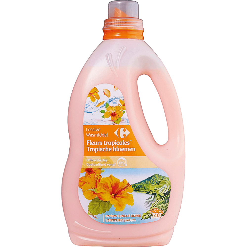 Detergent lichid Carrefour Tropical, 44 spalari, 2.2L