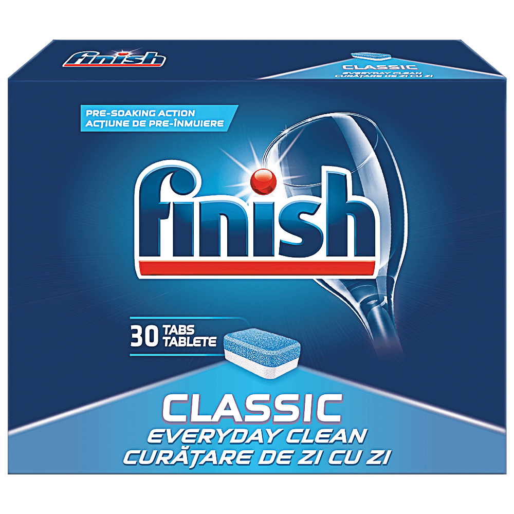Detergent pentru masina de spalat vase, Finish Clasic, 30 tablete