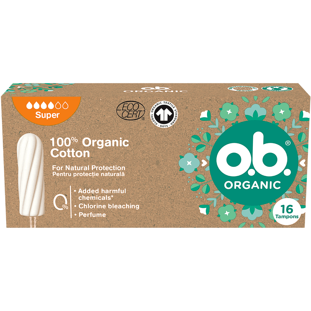 Tampoane OB Organic Super, 16 bucati