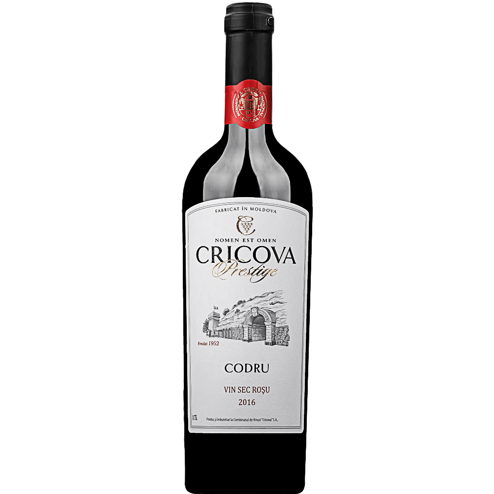 Vin rosu Codru Prestige Cricova, sec, 0.75 L