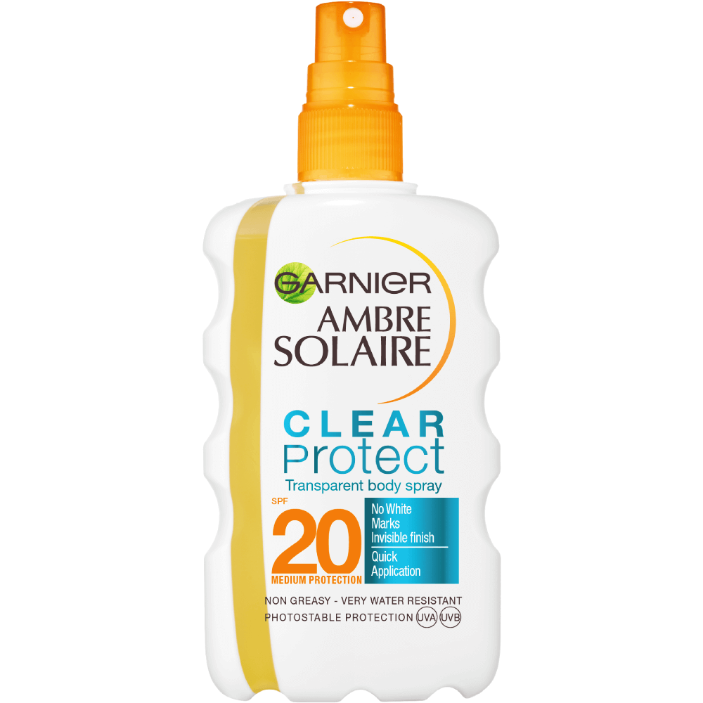  Spray cu protectie solara, Garnier Ambre Solaire Clear Protect, SPF20, 200ml