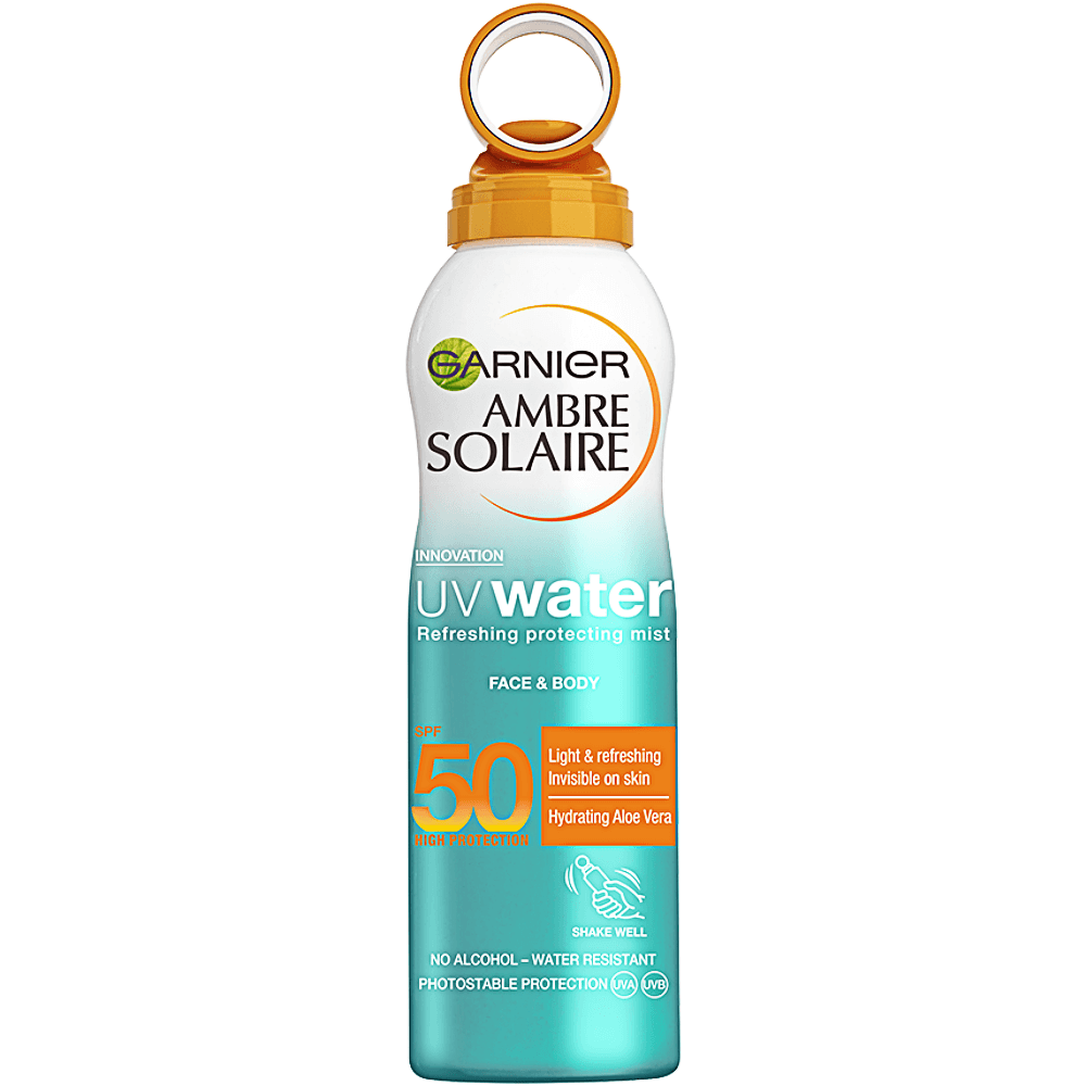  Spray cu protectie solara pentru fata si corp, Garnier Ambre Solaire UV Water, SPF50, 200ml