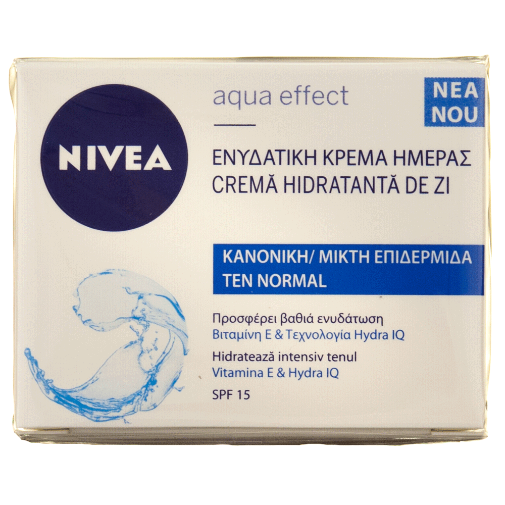 Crema hidratanta de zi Nivea, cu Vitamina E si tehnologia Hydra IQ, 50 ml