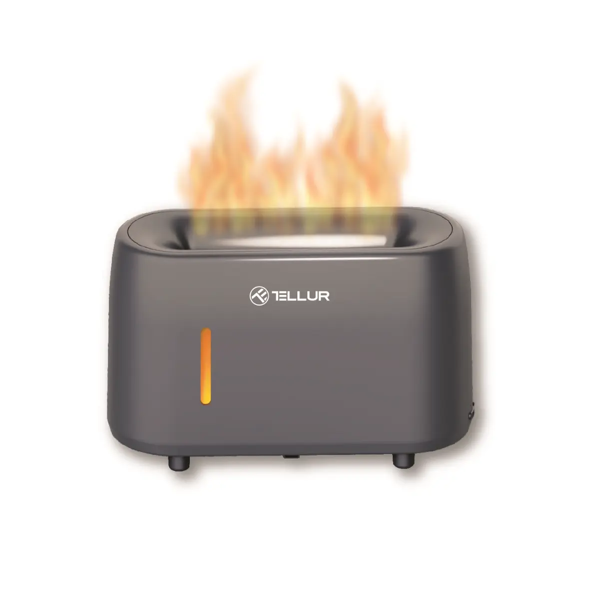 Difuzor aromaterapie Tellur Flame, 240ml, 12 ore, telecomanda, gri