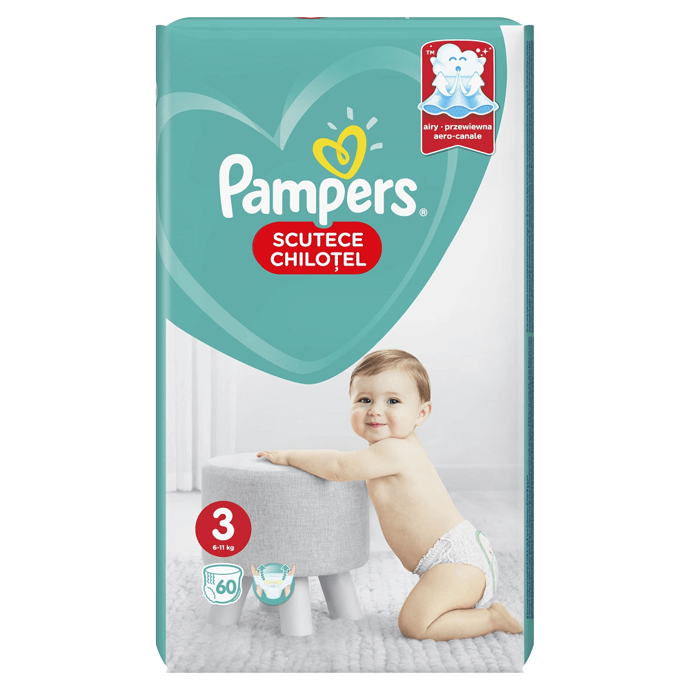 Scutece chilotel Pampers Pants Jumbo Pack, Marimea 3, 6-11 kg, 60bucati