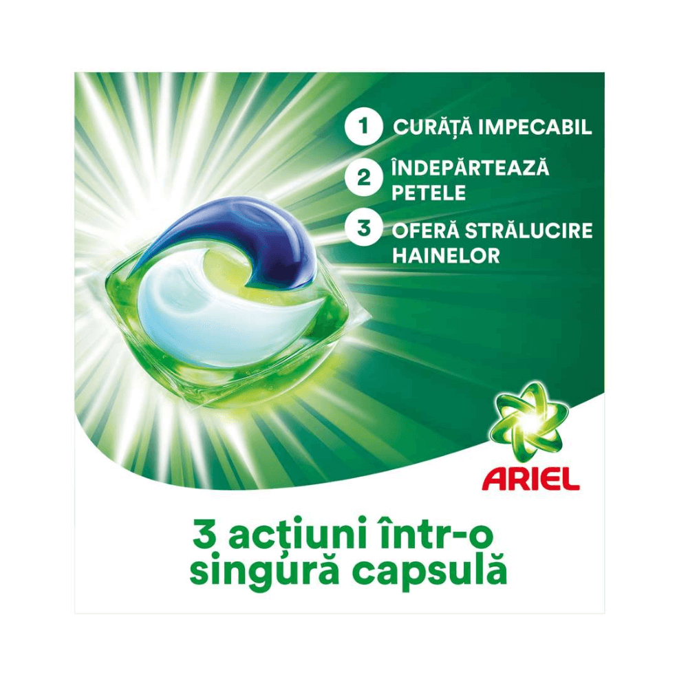 Detergent capsule Ariel All in One PODS Mountain Spring, 75 spalari, 75 bucati