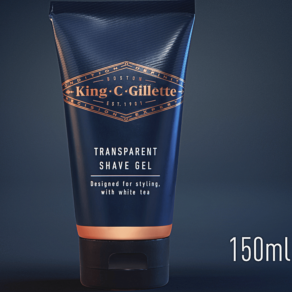 Gel de ras transparent Gillette King C , 150 ml