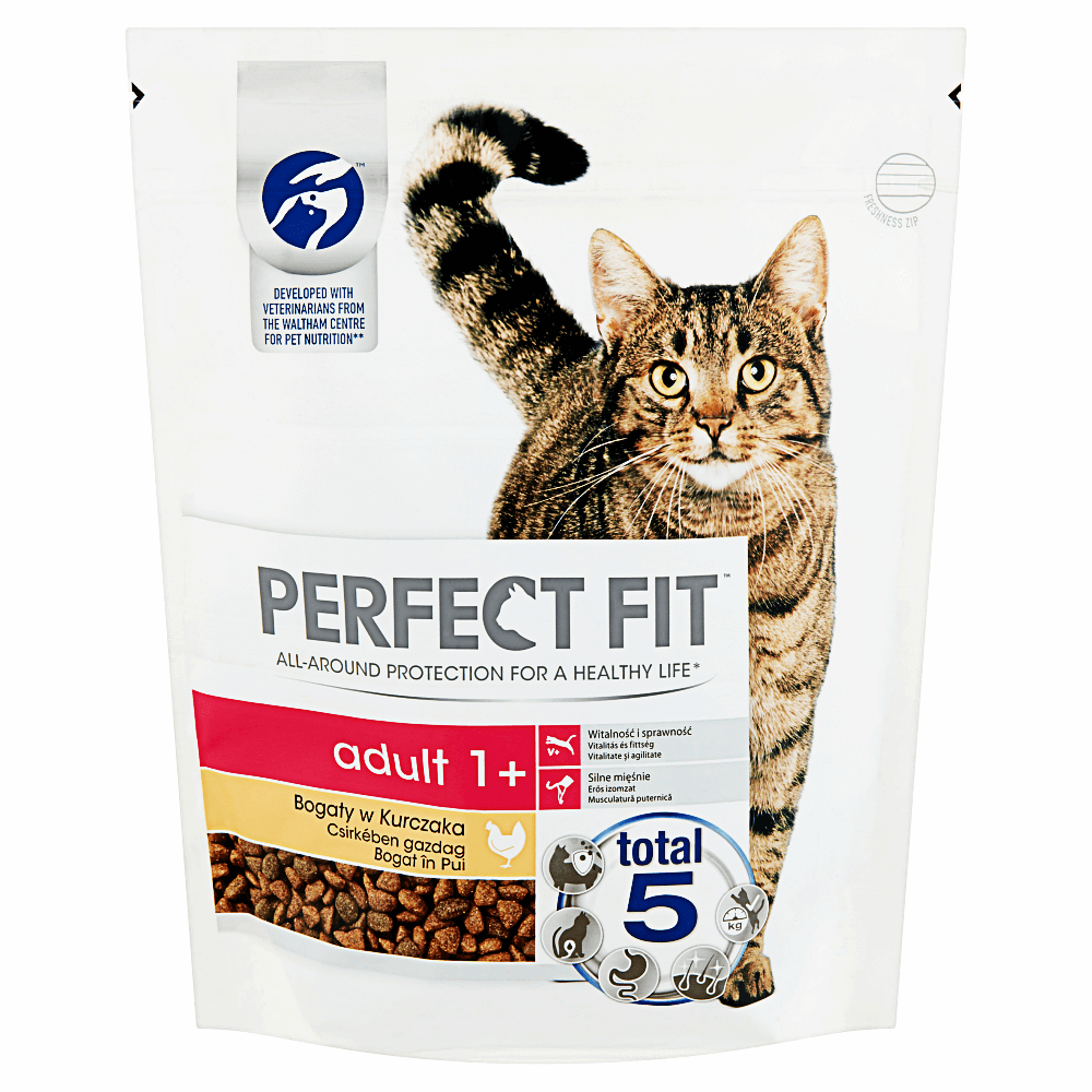 Hrana uscata cu pui pentru pisici adulte Perfect Fit 750g