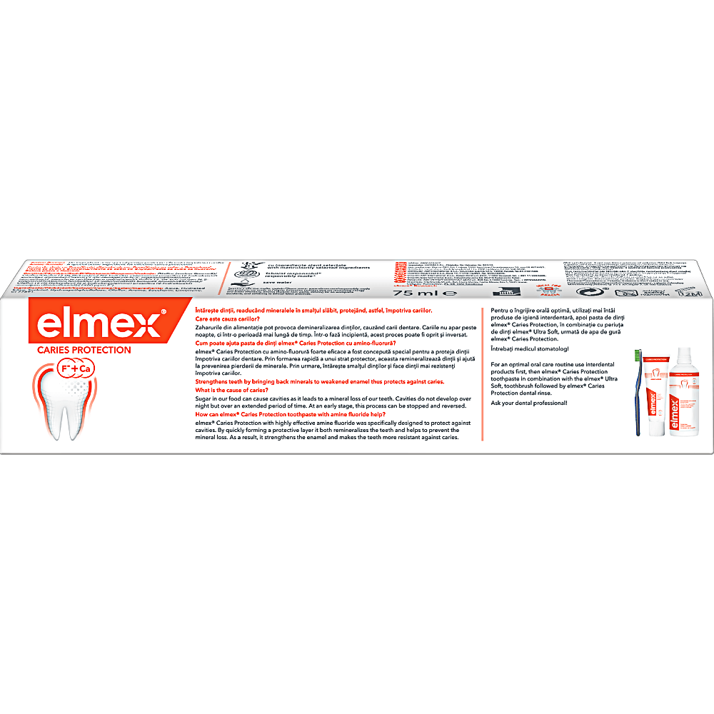 Pasta de dinti pentru protectie anticarie, elmex Caries Protection, 75ml