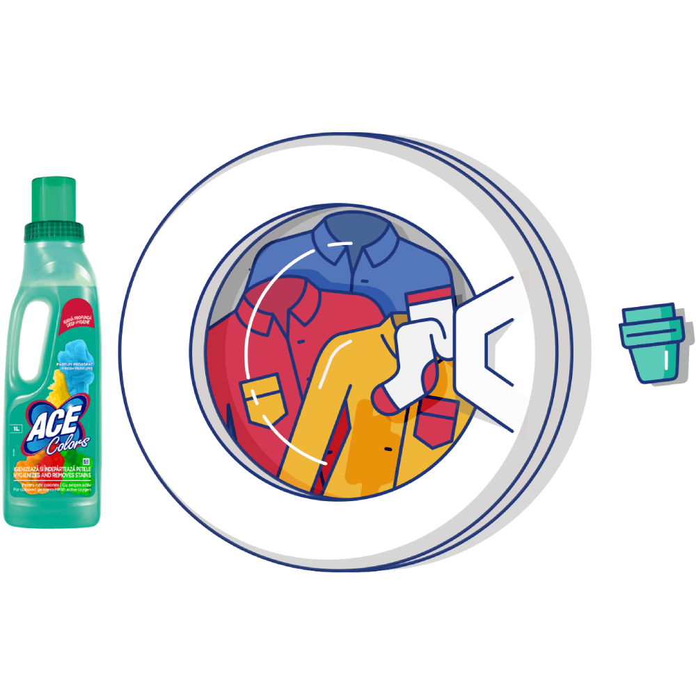 Detergent indepartare pete Ace Ultra Color 1l