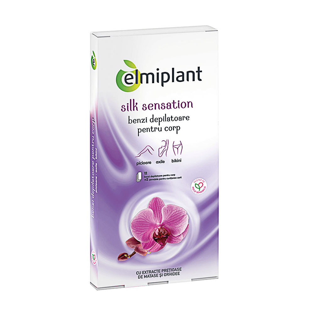 Benzi depilatoare pentru corp Elmiplant Silk Sensation, 12 bucati