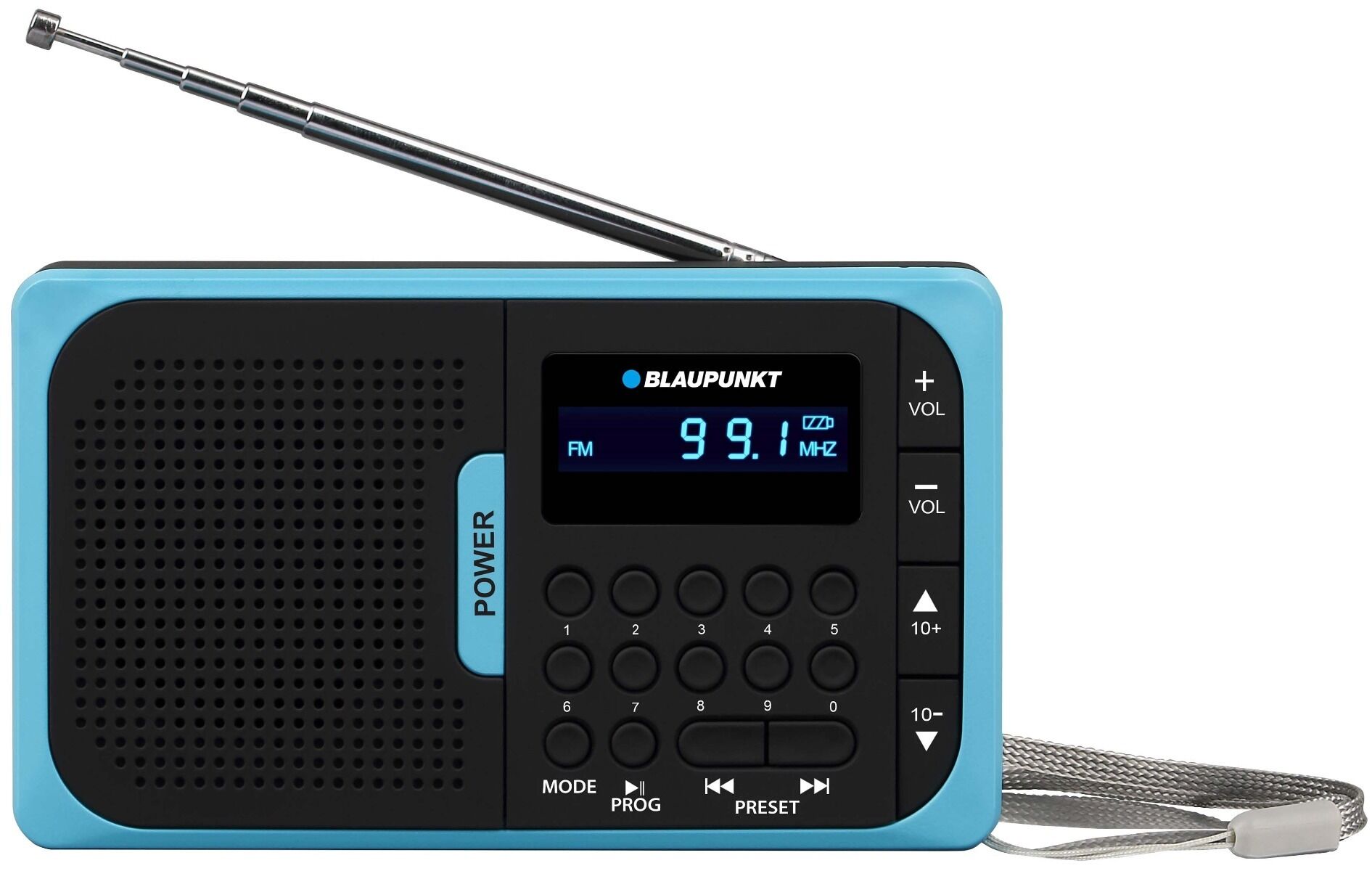 Radio portabil Blaupunkt PR5BL, AM/FM, iesire casti, USB. microSD, acumulator 400mAh, 1 W RMS, antena telescopica