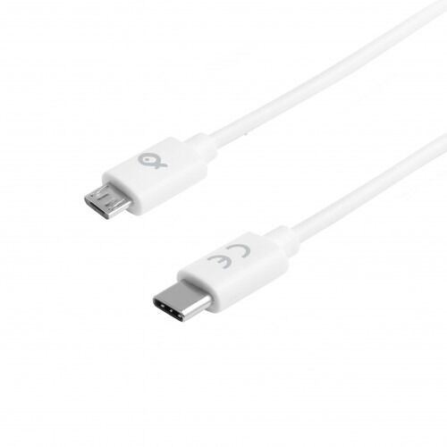 Cablu Poss PSUBC-1RMWH Type-C - Micro USB, 1 m, Alb